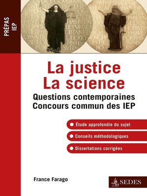 cover image of La justice La science